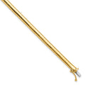 14K Polished 4mm Domed 7 inch Omega Bracelet, 7 x 4 mm