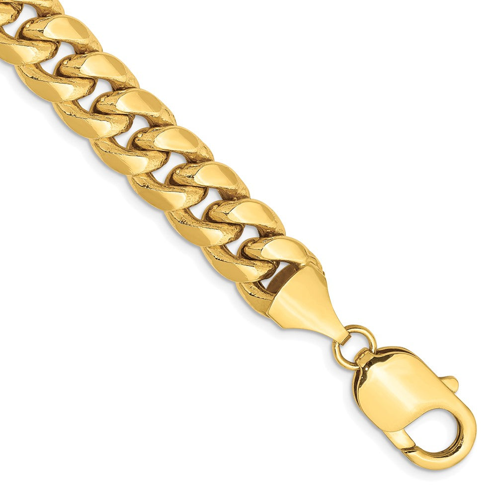 10k 9.3mm Semi-Solid Miami Cuban Chain, 9 x 9.3 mm