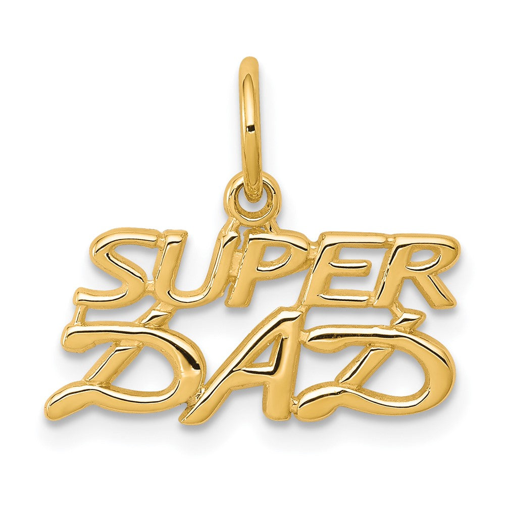 10K SUPER DAD Charm, 15 x 17 mm