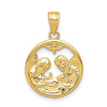 10k Baptism Charm, 20 x 13 mm