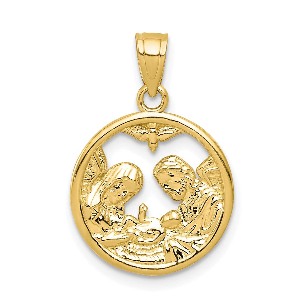 10k Baptism Charm, 20 x 13 mm