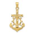 10k Mariners Crucifix Pendant, 30 x 16 mm