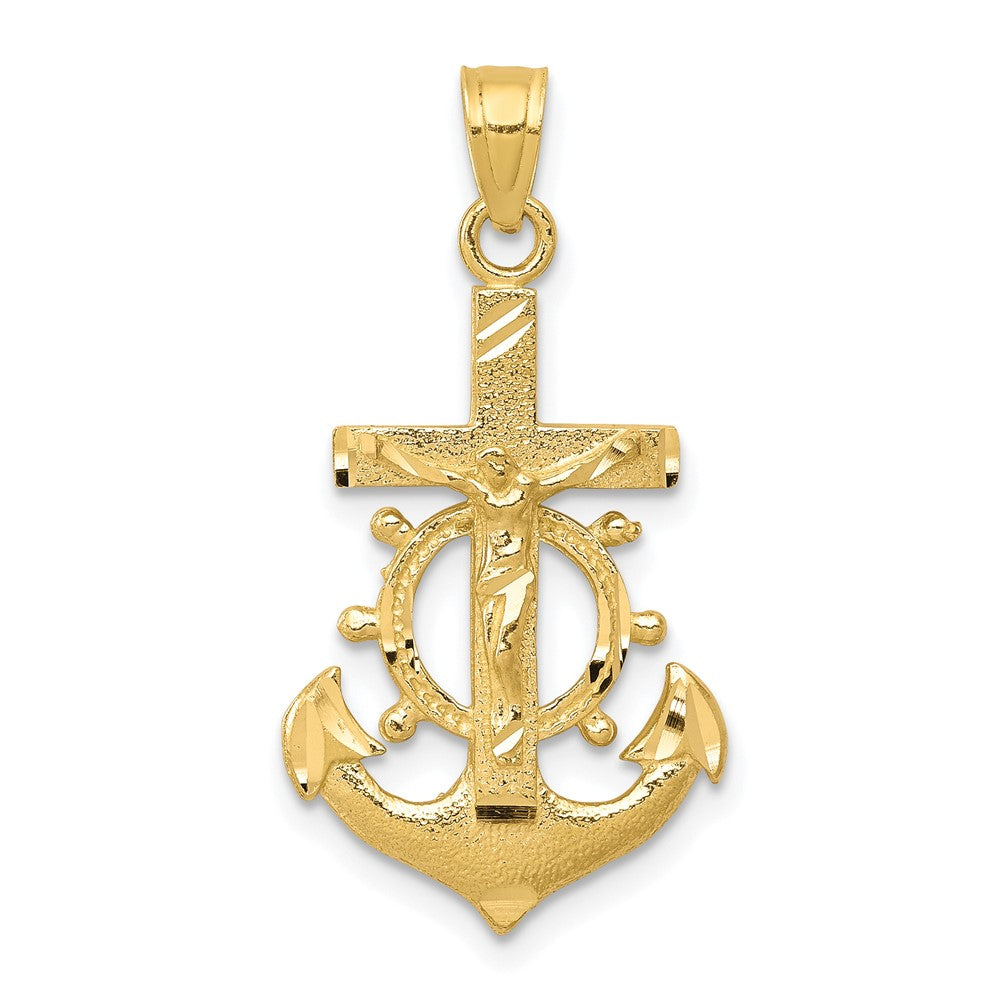10k Mariners Crucifix Pendant, 30 x 16 mm