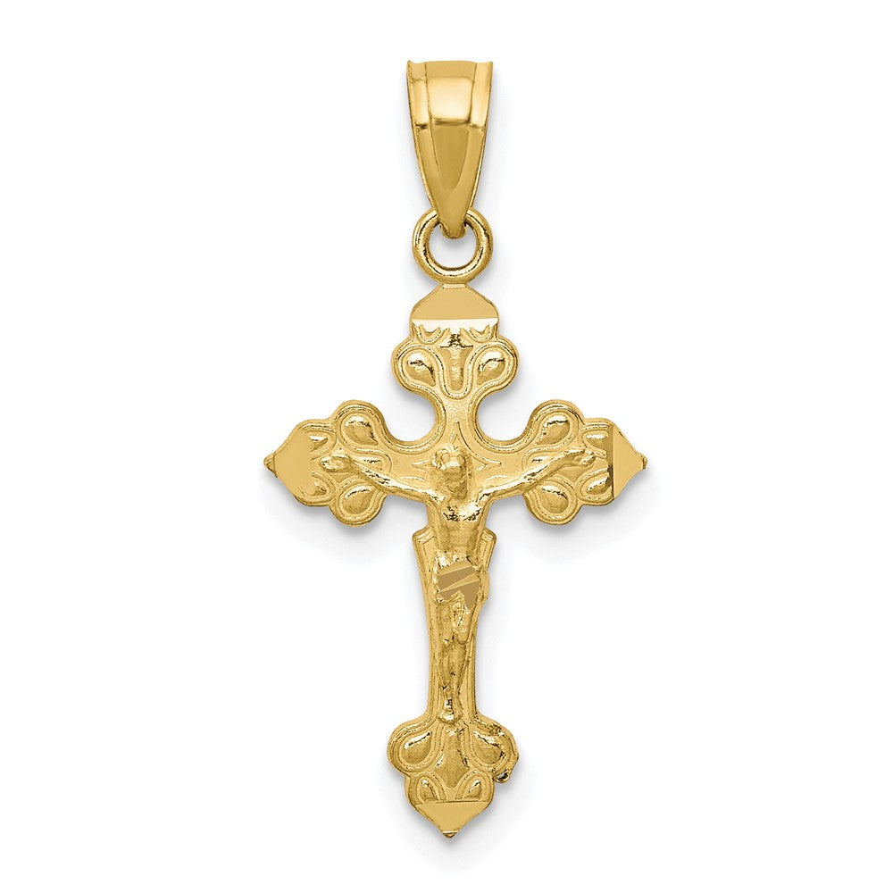 10k Crucifix Pendant, 25 x 11 mm