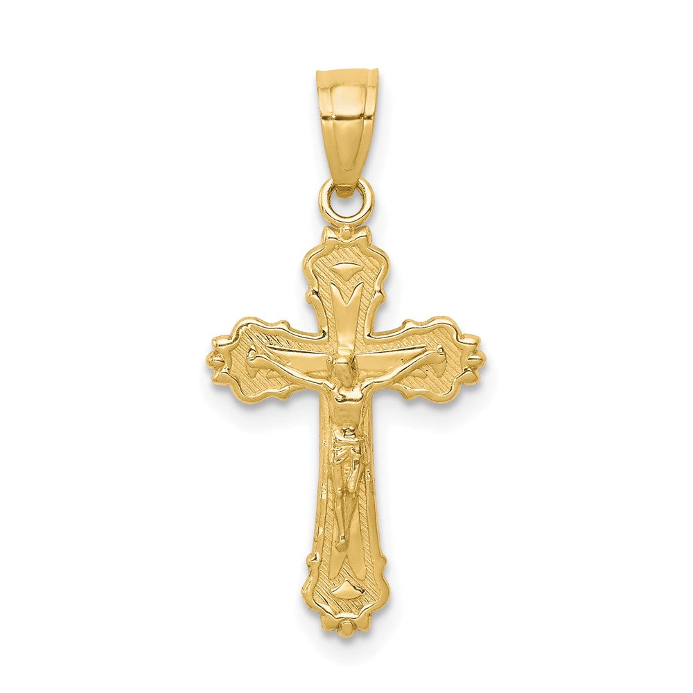 10k Crucifix Pendant, 25 x 12 mm