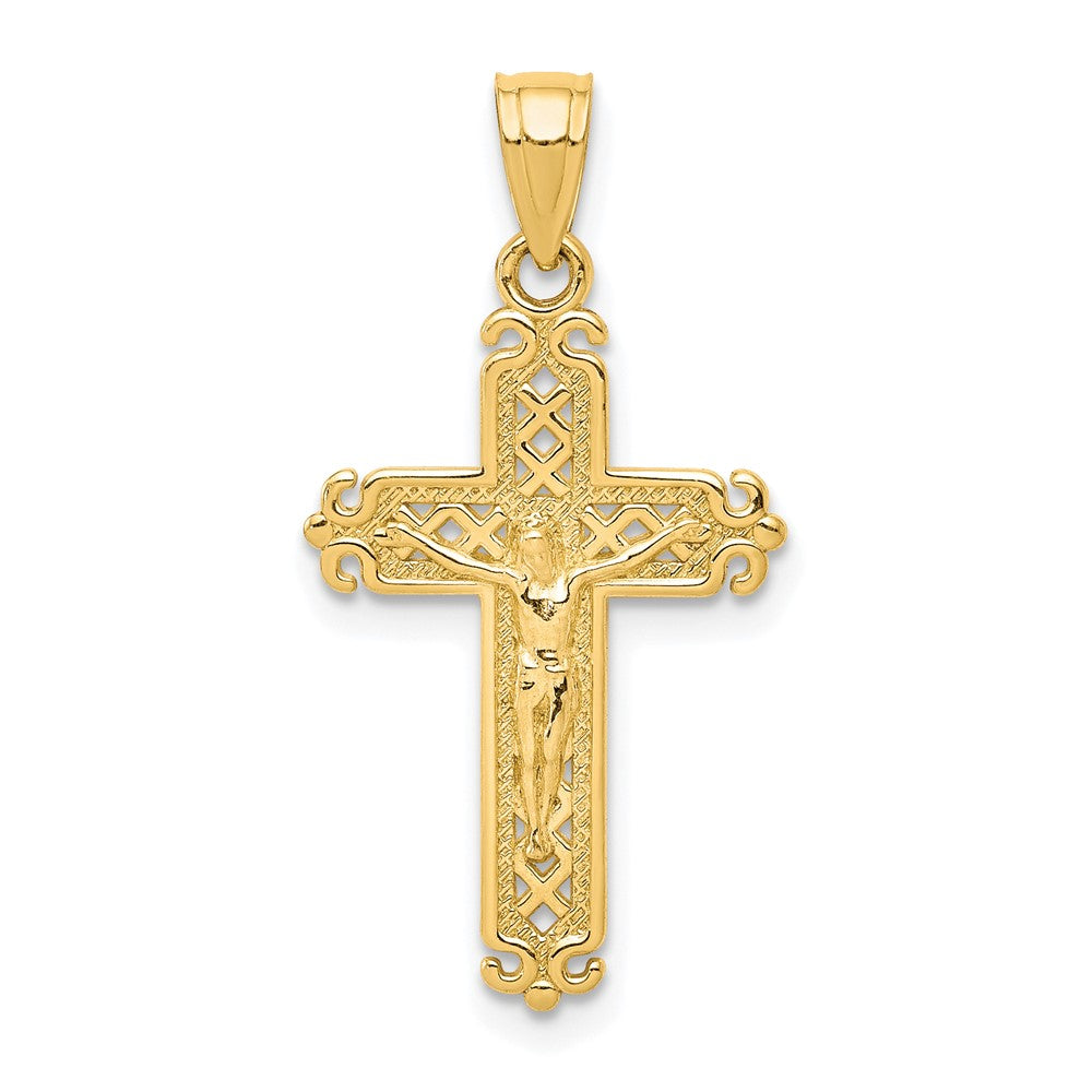 10k Crucifix Pendant, 25 x 13 mm, 0.72 g