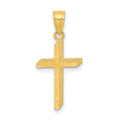 10k Cross Pendant, 20 x 11 mm, 0.38 g