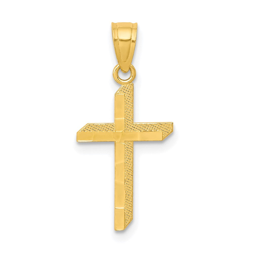 10k Cross Pendant, 20 x 11 mm, 0.38 g