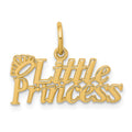 10k LITTLE PRINCESS with Crown Charm, 15 x 21 mm