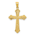10k Budded Cross Pendant, 30 x 21 mm