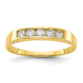 10k Polished 5-Stone CZ Size 3 Baby / Childs Channel Ring