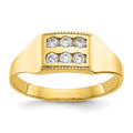 10k Polished 2-Row CZ Size 3 Baby / Childs Ring