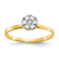 10k Clear CZ Cluster Promise Ring, Size 6