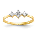 10k Clear CZ Fancy Ring, Size 6, 0.89 g