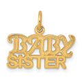 10K BABY SISTER Charm, 17 x 19 mm