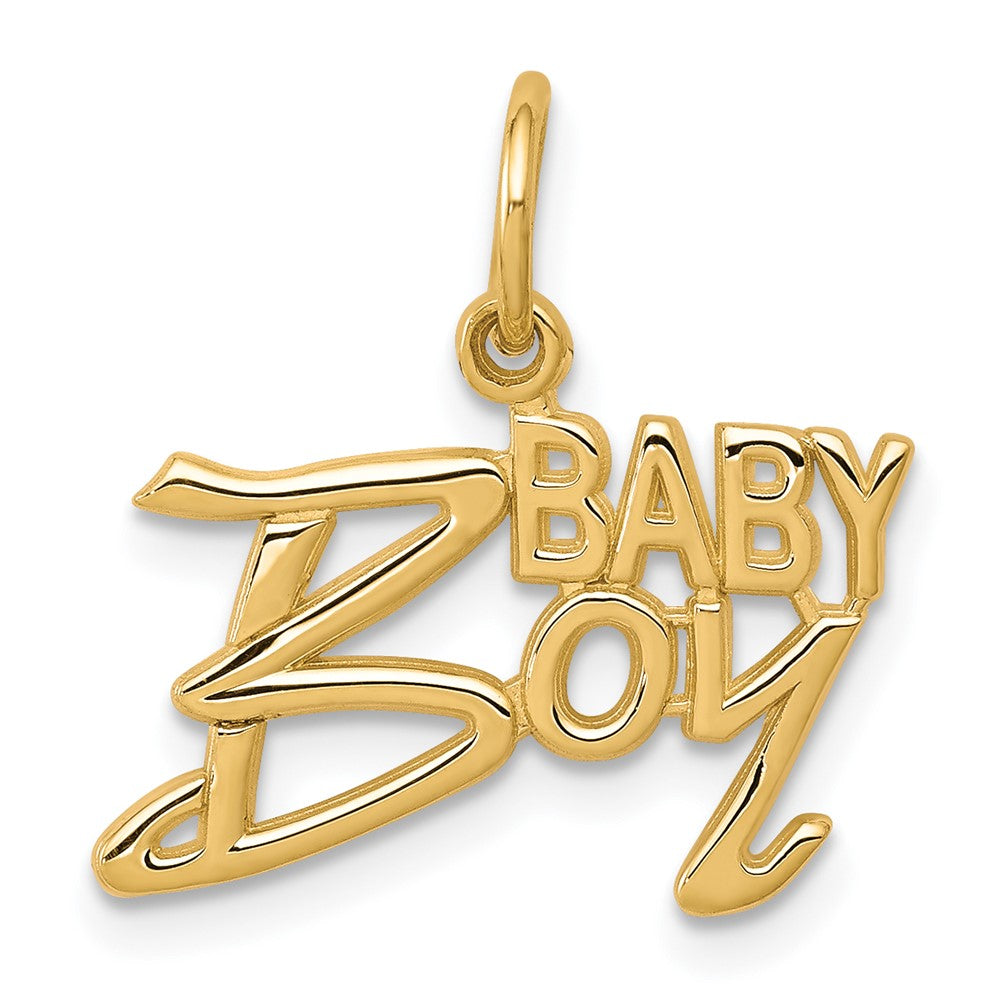 10k BABY BOY Charm, 20 x 16 mm