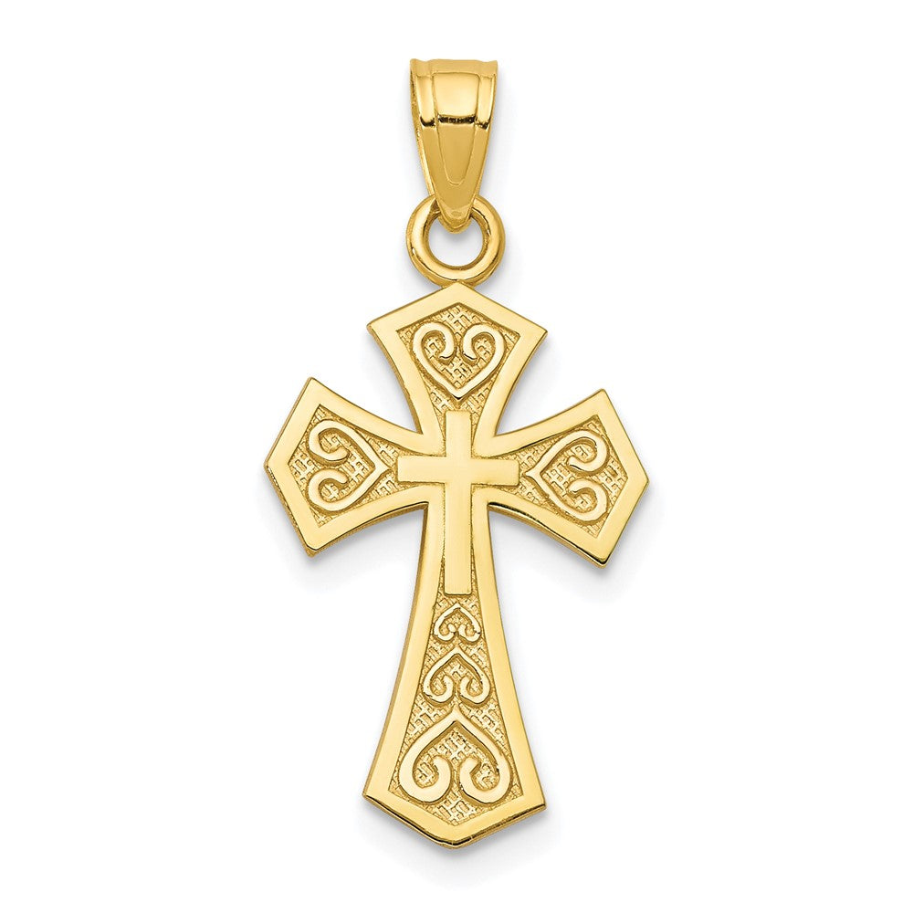 10k Reversible Cross Charm, 25 x 13 mm