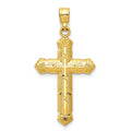 10k Passion Cross Pendant, 30 x 16 mm
