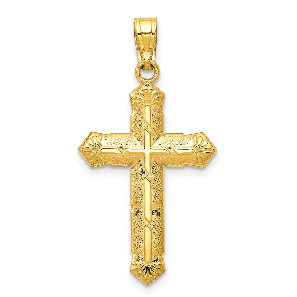 10k Passion Cross Pendant, 30 x 16 mm