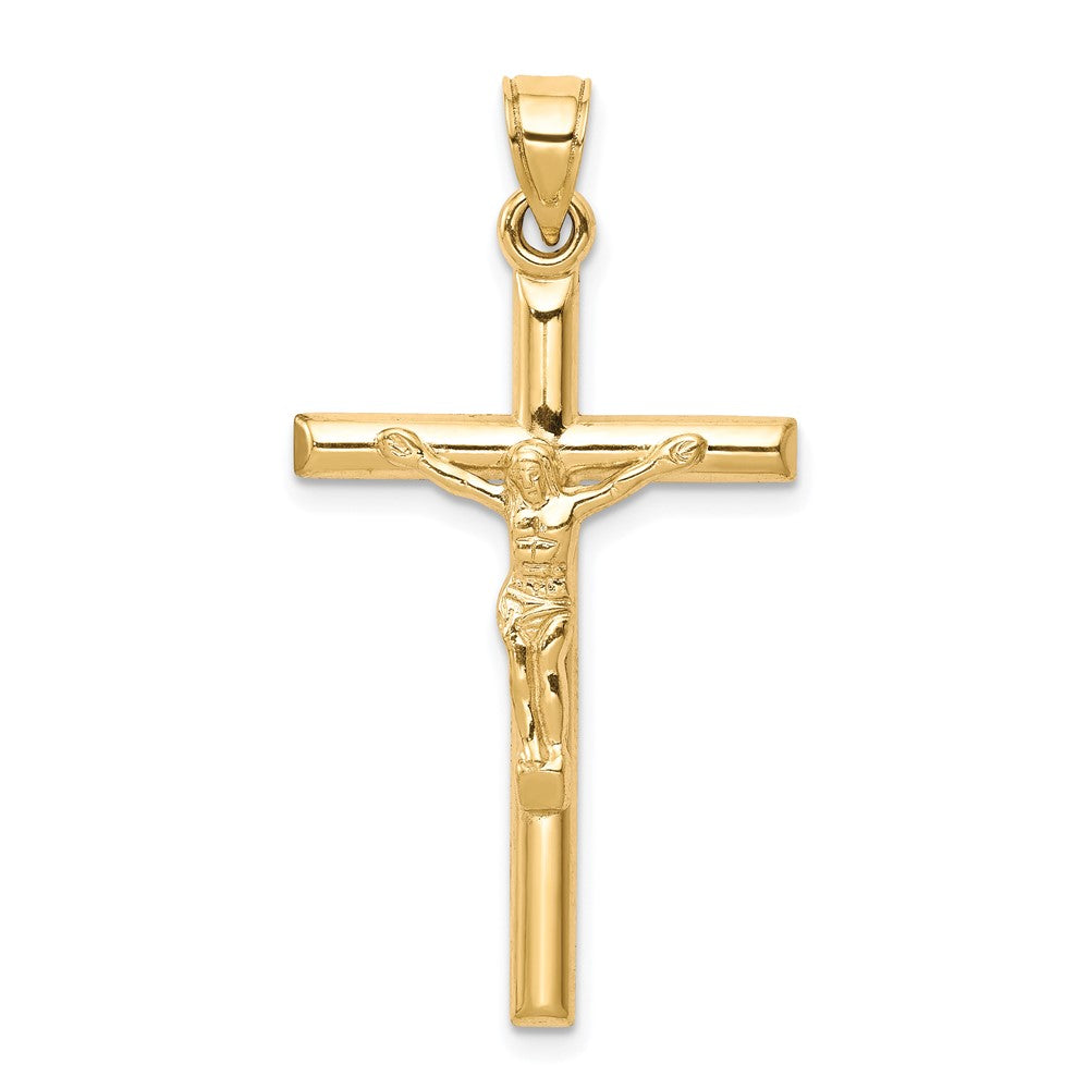 10k Hollow Crucifix Pendant, 32 x 19 mm