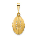 10K Football Charm, 30 x 12 mm