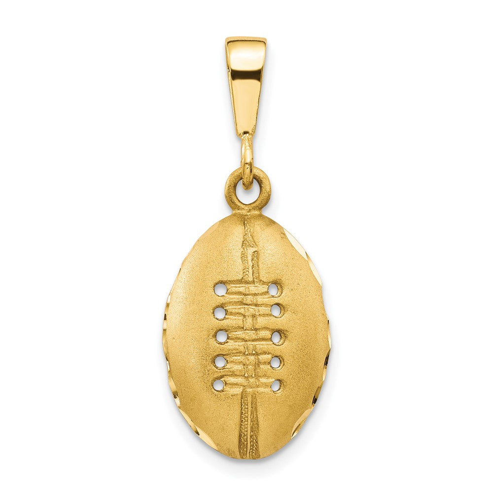 10K Football Charm, 30 x 12 mm