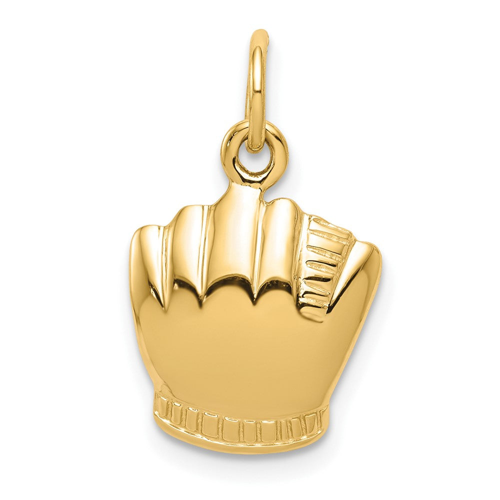 10K 3-D Baseball Glove and Ball Charm, 20 x 11 mm