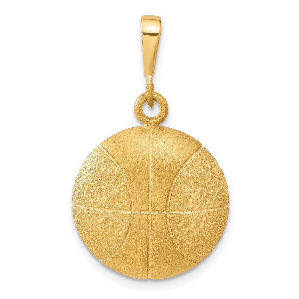 10K Basketball Charm, 30 x 29 mm