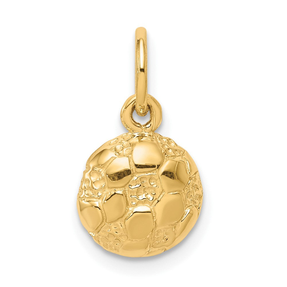 10K Soccer Ball Charm, 17 x 9 mm