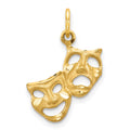10k Comedy/Tragedy Charm, 21 x 14 mm