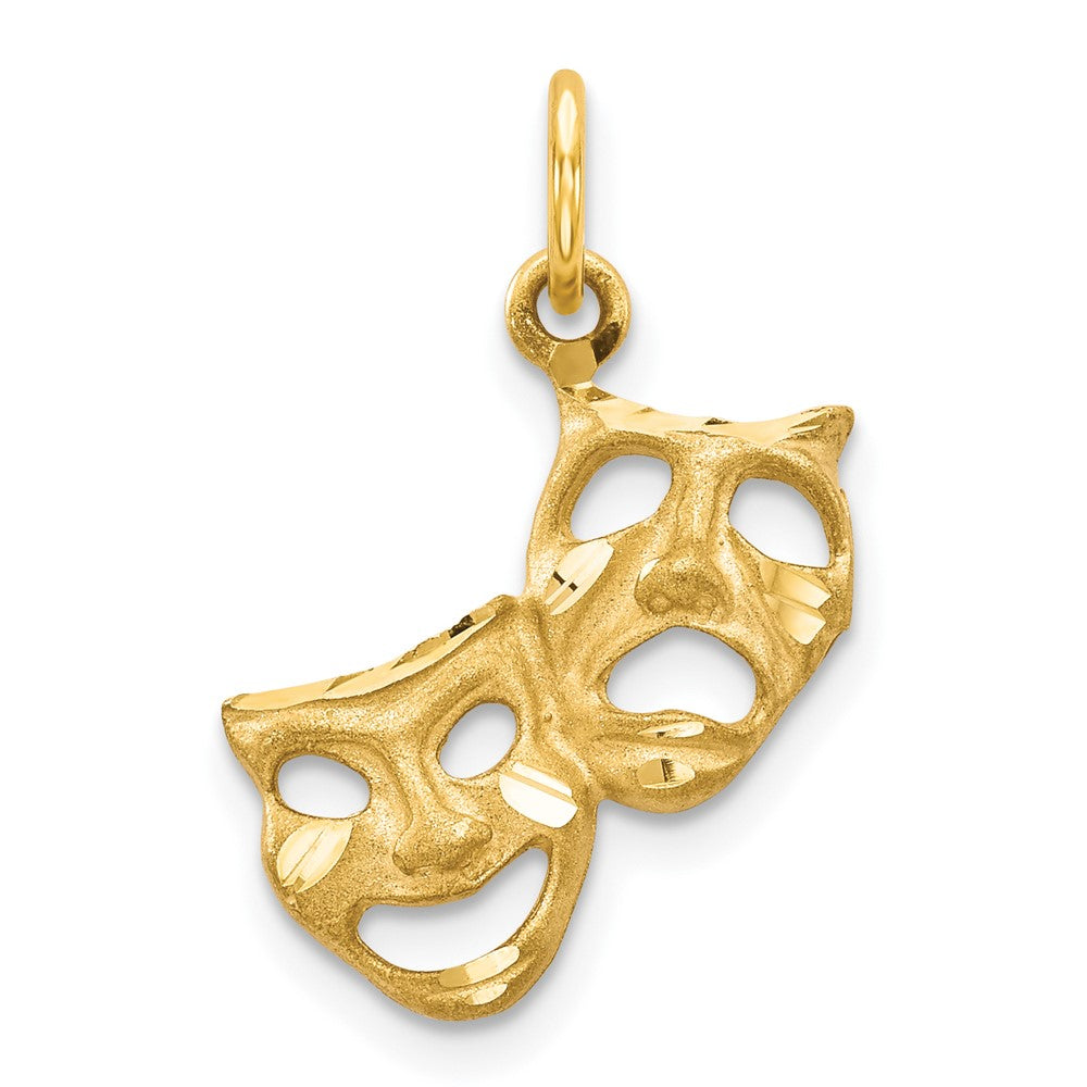 10k Comedy/Tragedy Charm, 21 x 14 mm