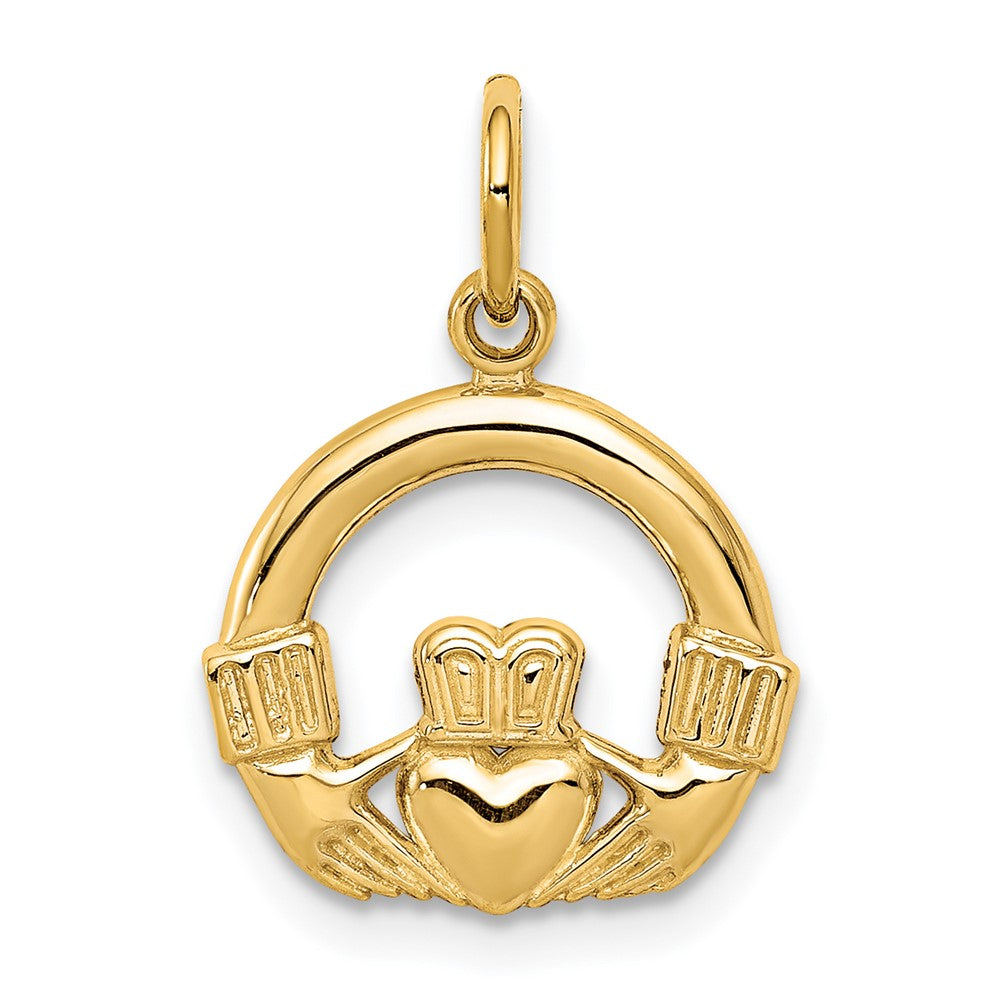 10k Claddagh Charm, 20 x 13 mm