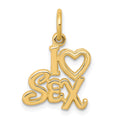 10k Talking - I Heart SEX Charm, 20 x 14 mm