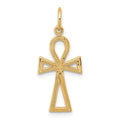 10K Ankh Cross Charm, 27 x 11 mm