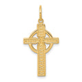 10K Iona Cross Charm, 30 x 16 mm