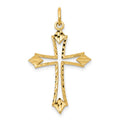 10k Cut-out Cross Charm, 32 x 21 mm