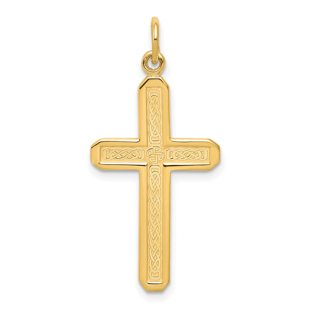 10k Cross Charm, 32 x 16 mm