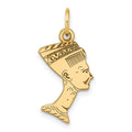 10K Nefertiti Pendant, 25 x 13 mm
