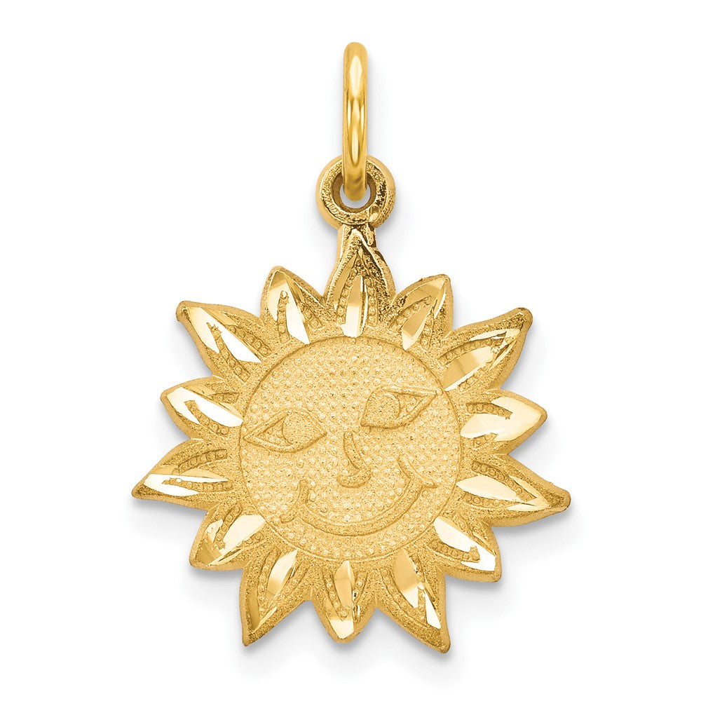 10k Sun Charm, 20 x 18 mm