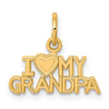 10K I Heart MY GRANDPA Charm, 14 x 16 mm