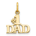 10K #1 DAD Charm, 17 x 13 mm