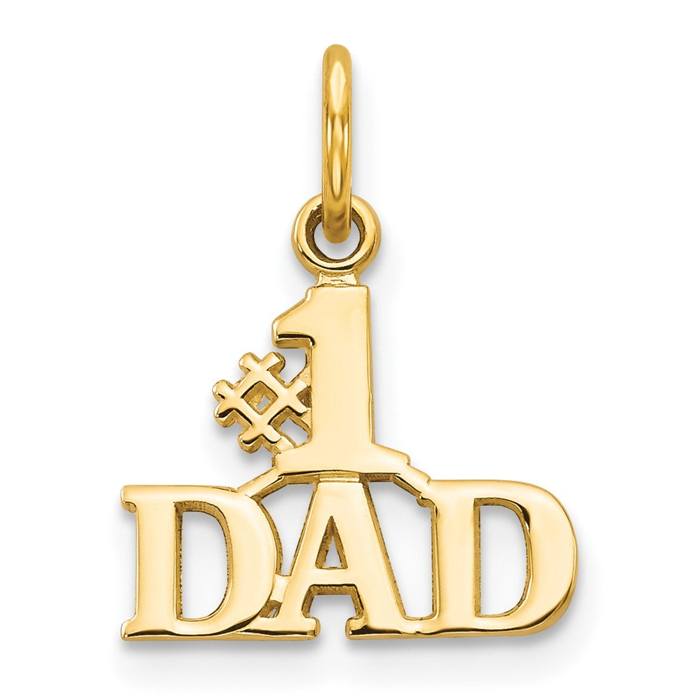 10K #1 DAD Charm, 17 x 13 mm