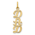 10K DAD Vertical Charm, 25 x 7 mm