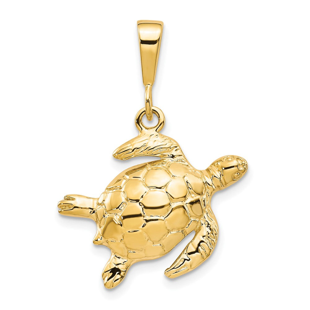 10k Turtle Pendant, 30 x 22 mm