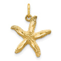 10k Starfish Charm, 20 x 16 mm
