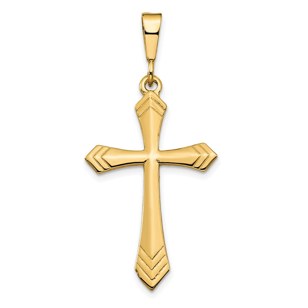 10k Large Cross Charm, 41 x 21 mm