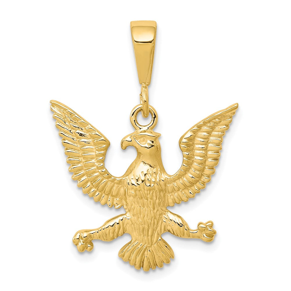 10k Solid Polished Spread Eagle Charm, 30 x 21 mm