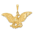 10k Diamond-cut Eagle Charm, 30 x 41 mm