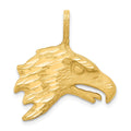 10k Solid Diamond-cut Eagle Head Charm, 25 x 26 mm