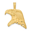 10k Solid Diamond-cut Eagle Head Charm, 30 x 21 mm